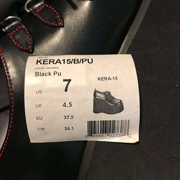 Demonia KERA-15 - Rare 2010 -Oxford Platform - Black w/Red- Lace-Up - NEW in Box - Picture 15 of 16